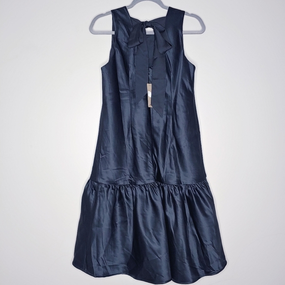 J.Crew Bow-back shift dress size 8 NWT Black - Picture 4 of 9